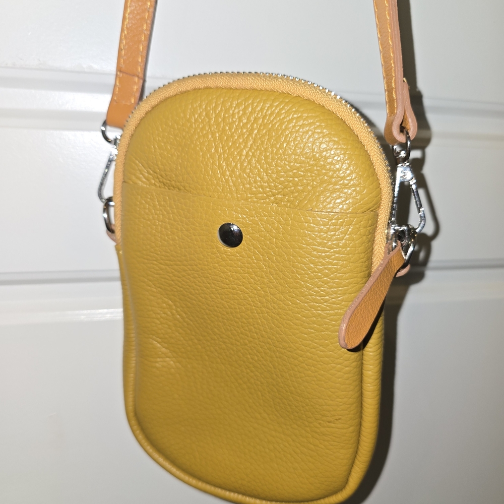 Leather Yellow Leather Crossbody Bag